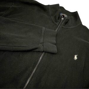 Polo Ralph Lauren Men XL Black Estate Rib 1/4 Zip Long Sleeve Cotton Sweater